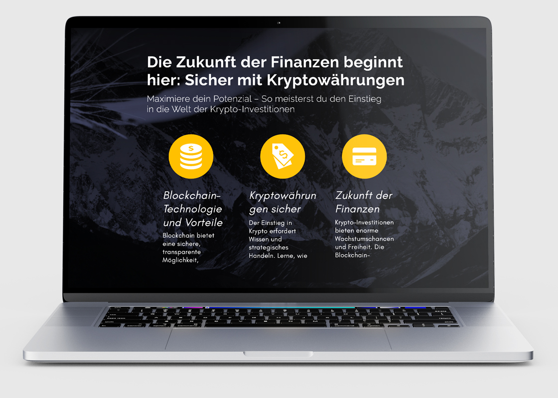 nnovatives Webdesign für Start-ups: Klar strukturierte, responsive Webseite mit intuitiver Navigation und benutzerzentriertem Design.