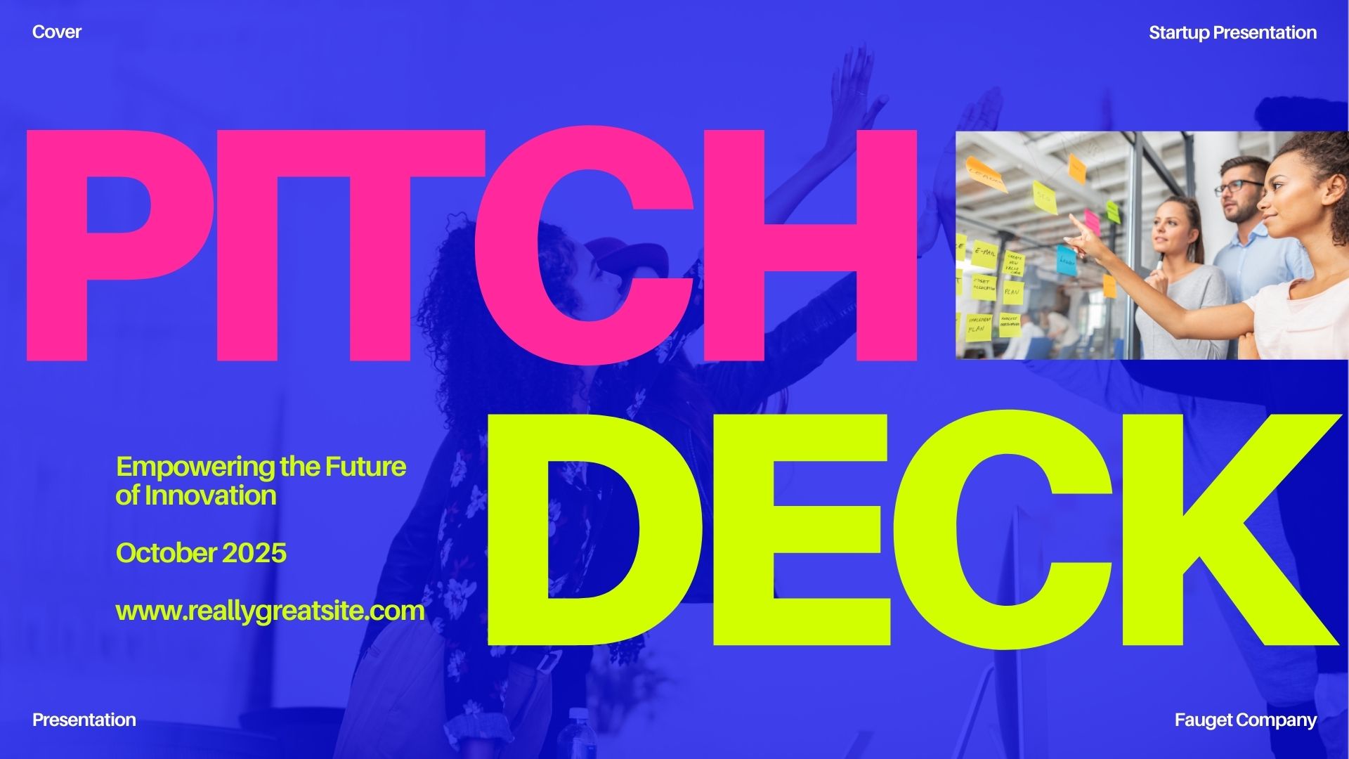 Startup pitch deck example 4 – cover